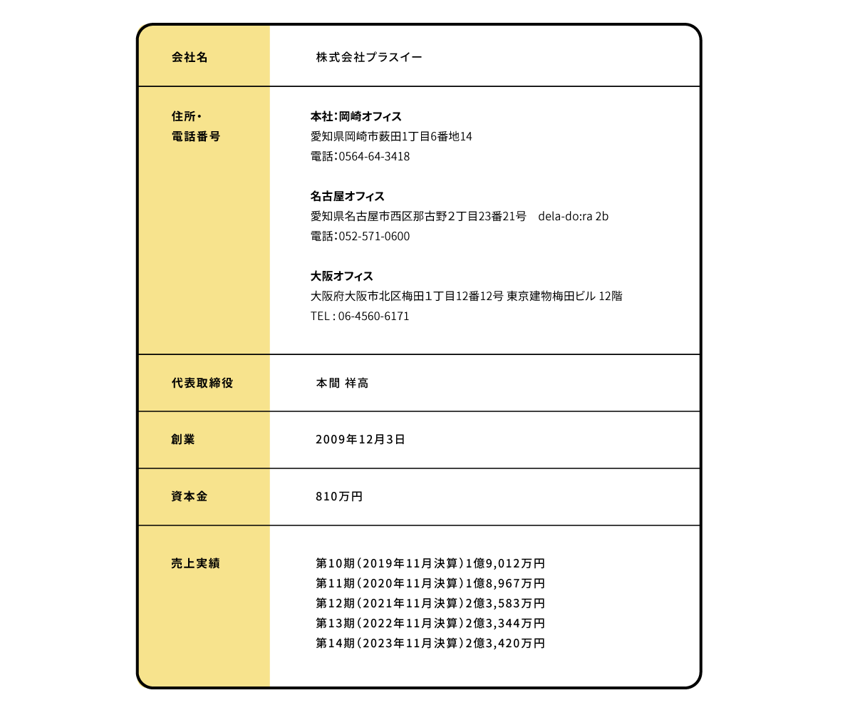 株式会社プラスイー概要